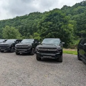 chevy tahoes lined up